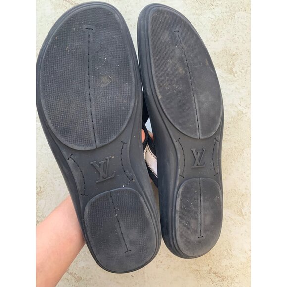 Louis Vuitton Black & White Thong Sandals Size 13 - Picture 5 of 13